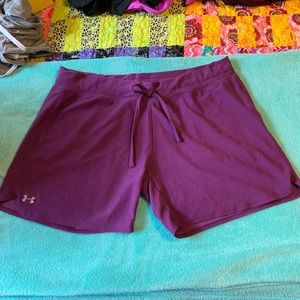 Purple under armour workout shorts